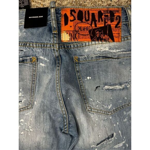 NWT DSQUARED2 Distressed boyfriend Jean size 38 - Picture 9 of 13